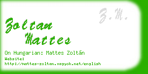 zoltan mattes business card